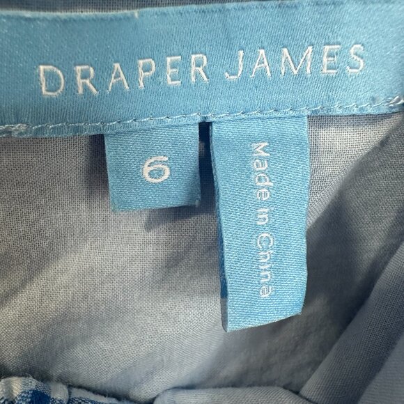 Draper James blue and white gingham midi dress size 6 - Picture 5 of 6